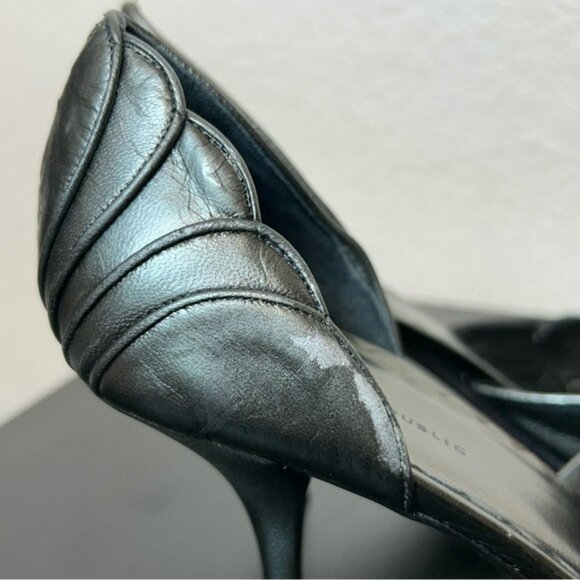 Banana Republic Women's Metallic Open-Toe 3" Heels Size‎ 9 *Small flaw - Picture 5 of 11